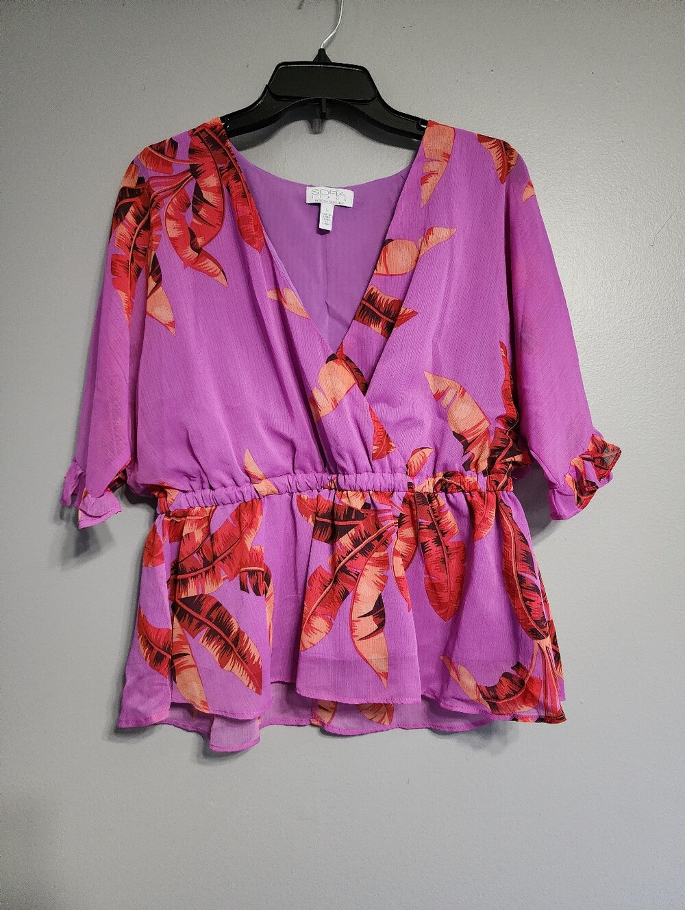 sofia by sofia vergara Purple Floral Top